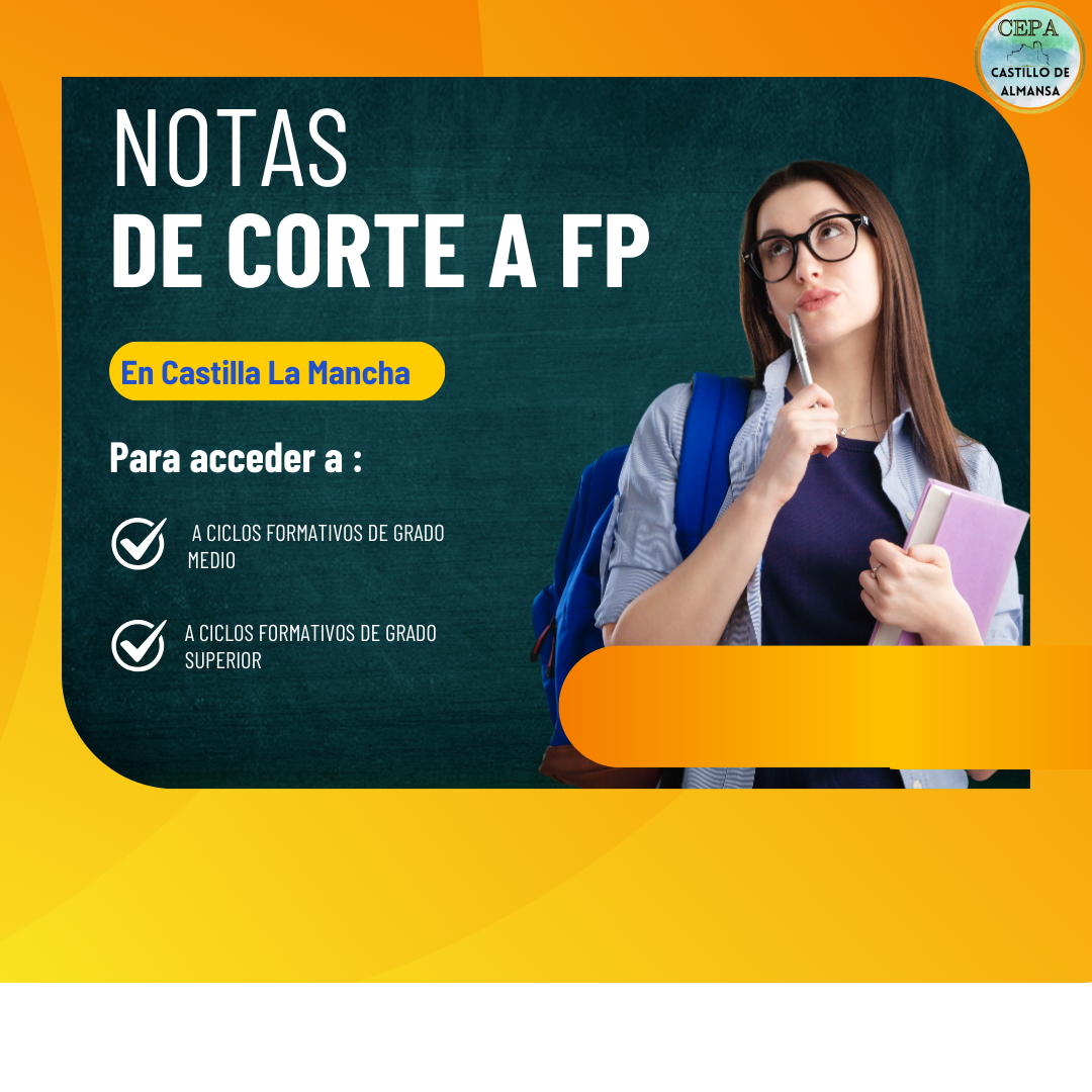 Notas de corte para acceso a FP en Clm